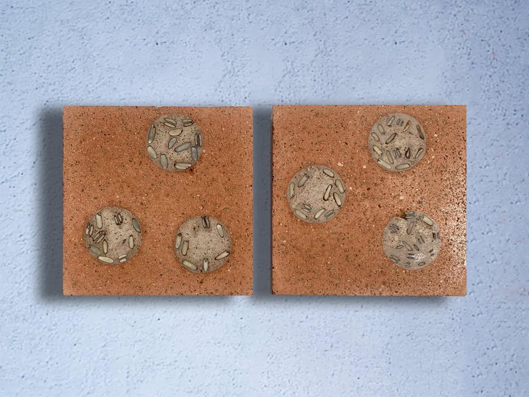 1 row of undefined bricks in the style Datecrete Moon Seed Pattern.
